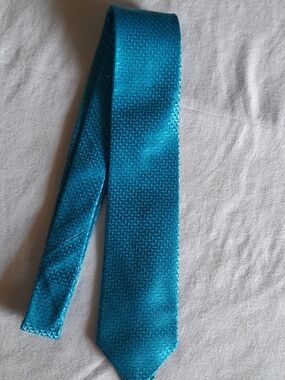 Michael Kors Teal Woven Silk Tie